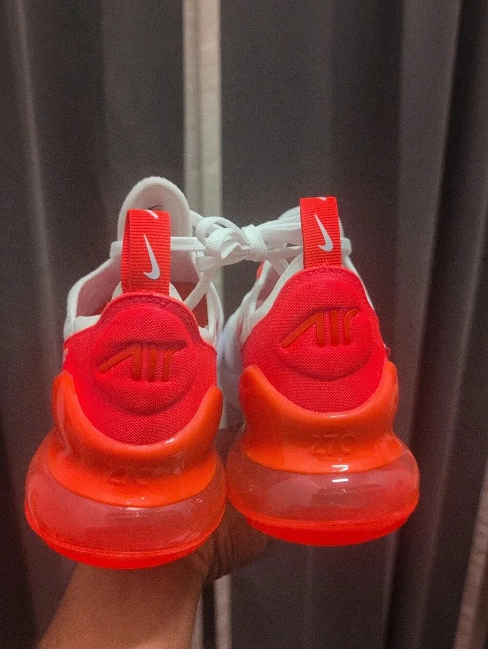Nike WMNS Air Max 270 'White Bright Crimson' - HJ3222-102 Size 8 NWOB